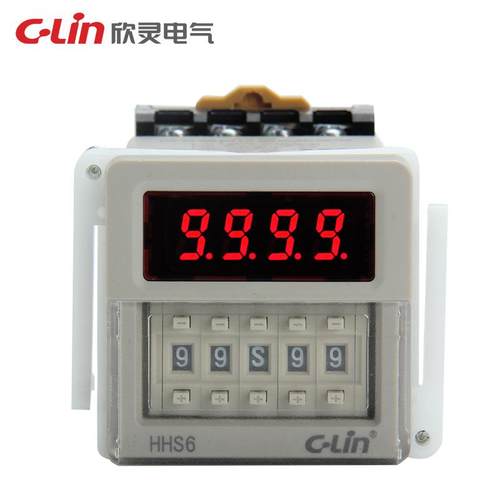 欣灵HHS6数显时间继电器JSS48A改进型两组延时带暂停清零DC24