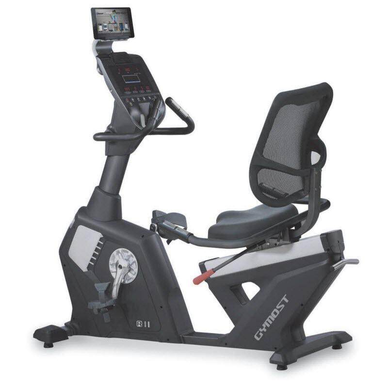 杰森R11商用卧式健身车健身房靠背式自发电单车