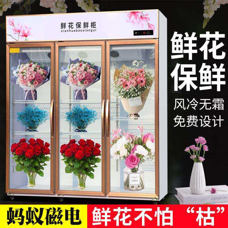 鲜花保鲜柜冷藏冰柜风冷展示柜花店冰箱双门三门商用鲜花冷柜