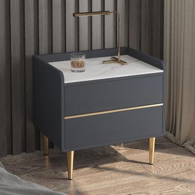 SRKYQ-M832#奶油风设计感床头柜简约现代实木烤漆小边几米黄色