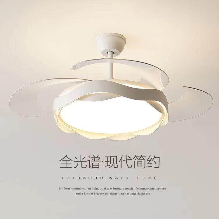 客厅餐厅灯全光谱风扇灯卧室灯带风扇新款餐厅灯卧室吸顶灯带风扇