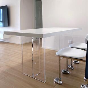 L7亚克力悬浮德利丰岩板餐桌轻奢简约现代饭桌岛台小户型家用长桌