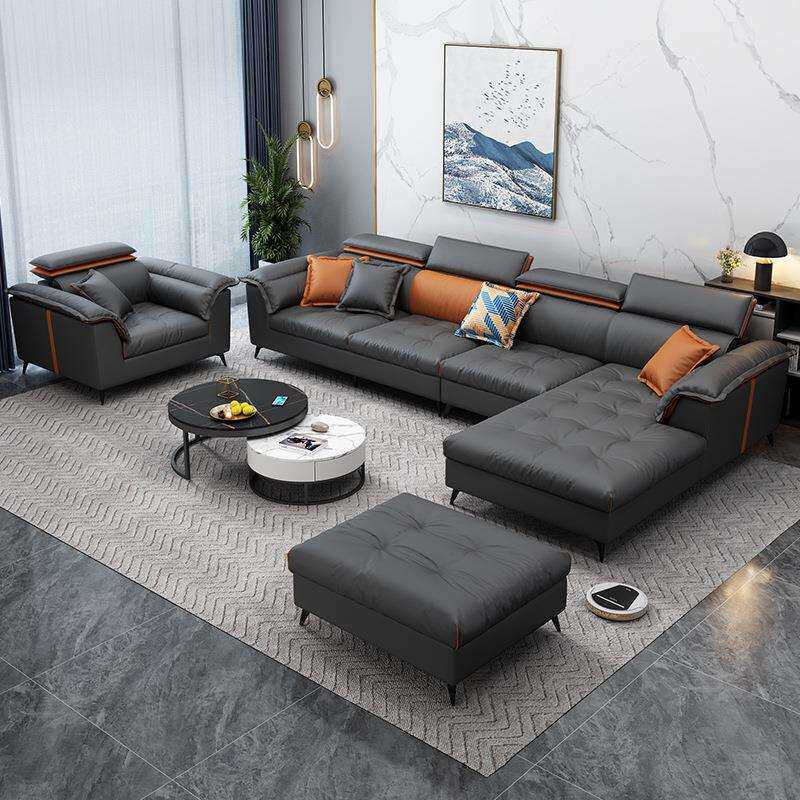 沙发客厅简约现代免洗科技布轻奢布艺沙发大户型新款贵妃组合乳胶