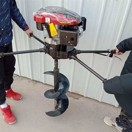 田园种植机电线杆打桩机手提式汽油四冲程果园施肥挖坑机