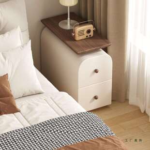 极窄实木床头柜免安装卧室家用小型夹缝迷你30cm简约现代床边柜子
