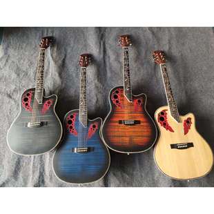 直销M-4160-EQ_41寸葡萄孔胶背电箱吉他哑光款颜值高音质好