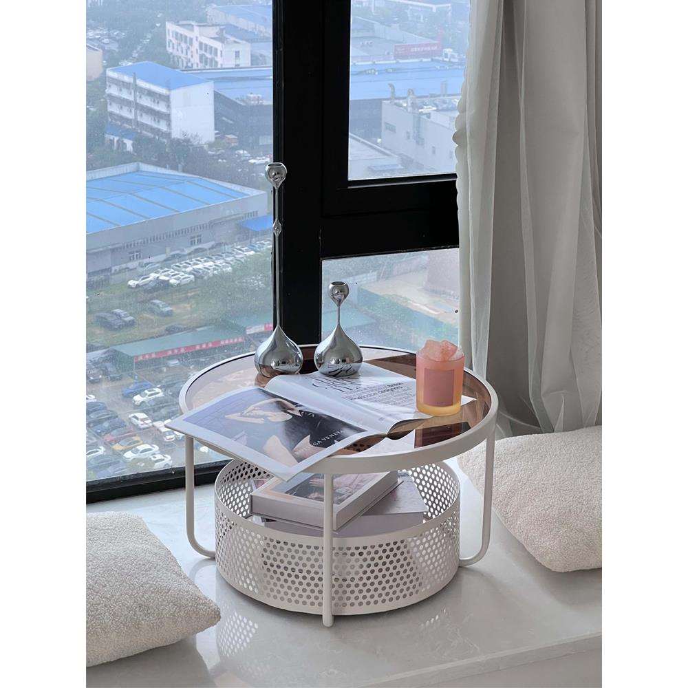 奶油风飘窗茶几小桌子榻榻米茶桌矮桌简约炕桌炕几卧室阳台飘窗桌