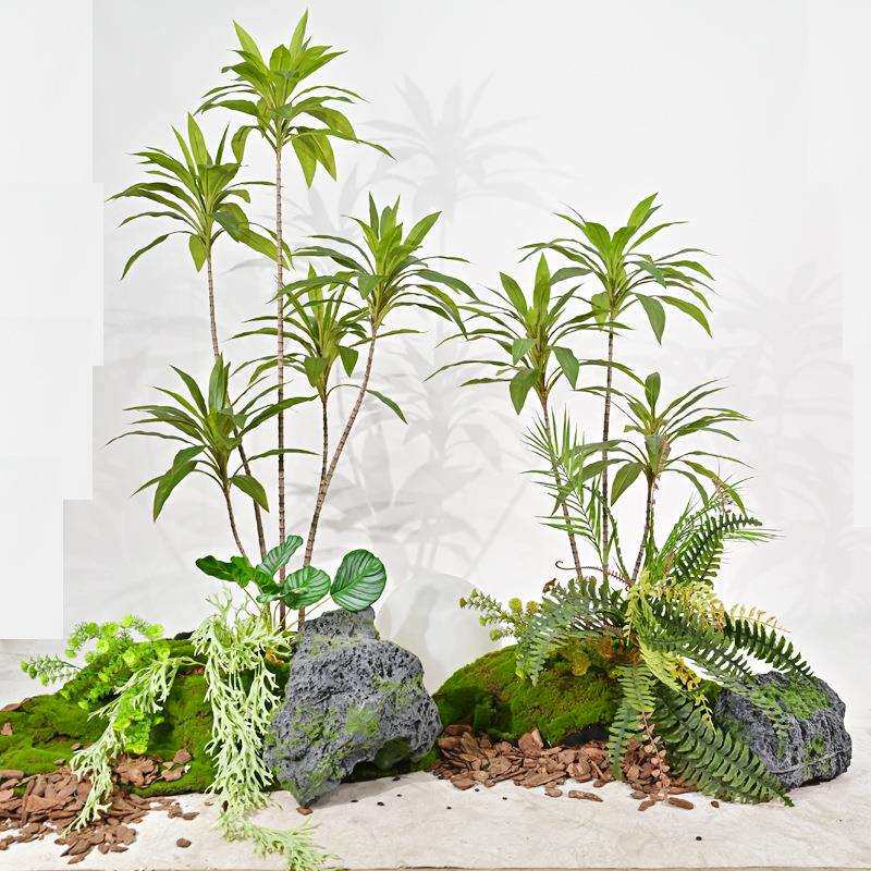 商场服装店仿真植物造景组合朱蕉红铁树绿铁树假绿植落地景观软装