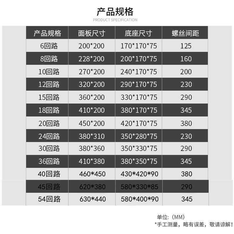 新品照明配电箱 家装布线箱双层配电箱PZ30-36回路明暗装空气开关