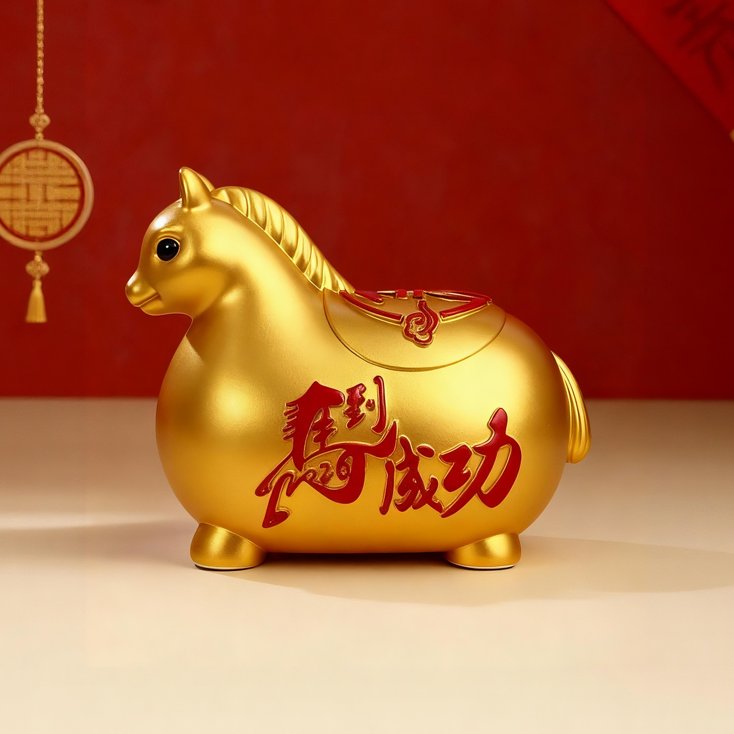 存钱罐2026新款只进不出马年男孩女孩儿童可进可出储蓄罐箱摆件26