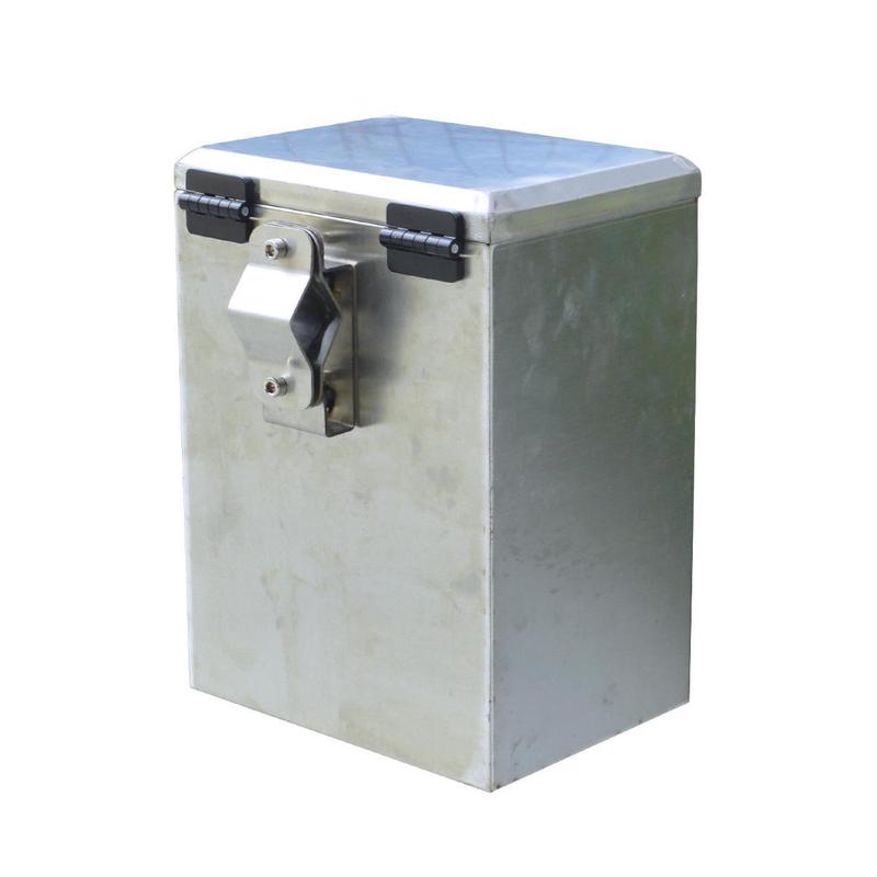 摩托车保险杠工具箱前置物箱电动车后侧边箱储物箱不锈钢外卖箱