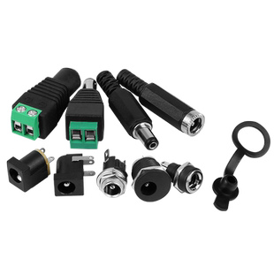 奎神电力 DC直流电源插头插座接头005/022B公头母座2.5/3.5MM圆孔