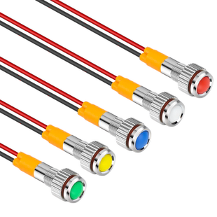 奎神电力 6mm金属指示灯24V小型直流电源工作LED信号灯12V冷光