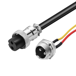 奎神电力 定制GX20航空插头线插座双母头线公母对接头公头母头