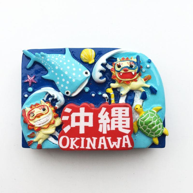 日本冲绳创意旅游纪念礼物立体手工彩绘工艺品磁性贴冰箱贴伴手礼-封面