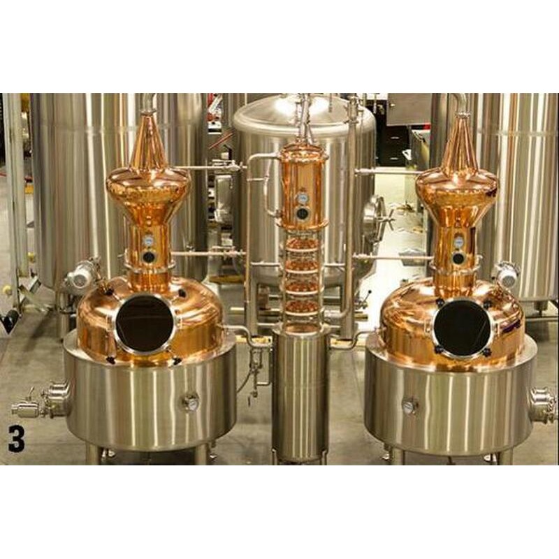厂家定做直销紫铜蒸馏机器 葡萄酒果酒白兰地蒸馏器酿酒配套设备