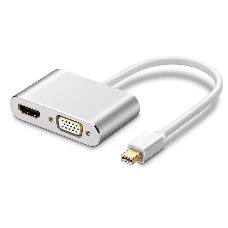 速发 dp转hdmi 4K VGA高清转接d合二换一多功能拓展坞铝p转合器