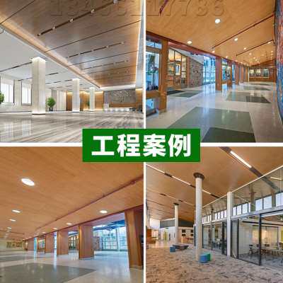 速发铝板展吊式天候板铝单板天花印仿木纹覆膜幕墙耐花装饰悬览馆