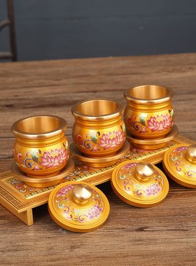 速发供水杯家用悲佛净莲花大供水杯供奉仙家杯水杯供观音贡杯供杯