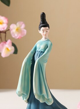 现货速发444Z新中式只此青绿艺术轻奢家居房间摆件客厅电视柜酒柜