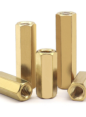 速发M4M5M6M8铜六角螺柱0x15x2xx0x5040x45x50x6*x70黄铜双通铜柱