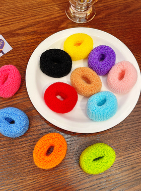 极速2/6/12 Pcs Women Girl Cute Knitting Solid Scrunchies Rub