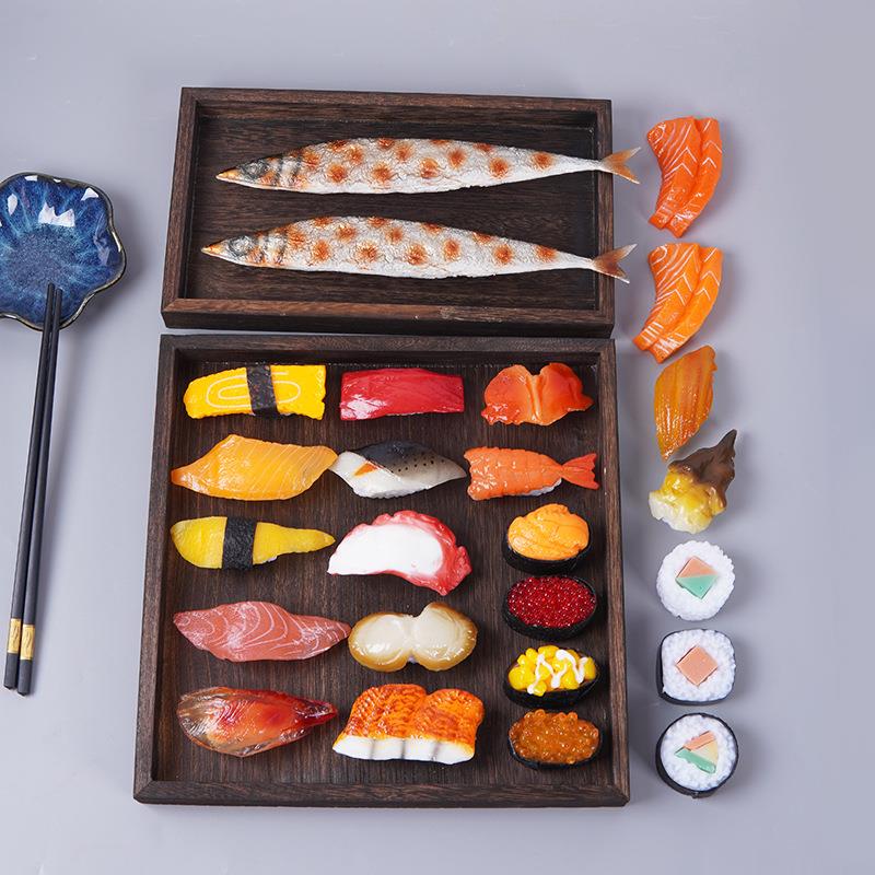 大号仿真日本三文鱼鱼籽寿司饭团食物模型拍摄道具食玩摆件