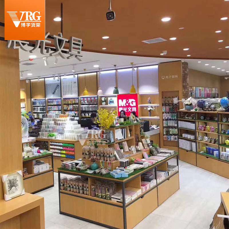 创意文具店货架新款文具用品笔架展示架书店亚克力梯形中间货柜