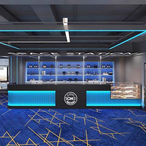 台球厅前台接待台甜品店餐饮店收银台健身房奶茶店吧台柜台桌子