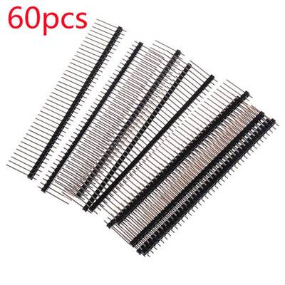 新品60pcs/lot Row 40 Pin 2.54mm Male Pin Header Connector PC