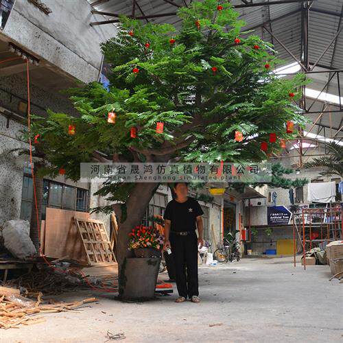 大型仿真树厂家枫杨树假树假绿植人造胡杨树仿真枫树假枫树叶
