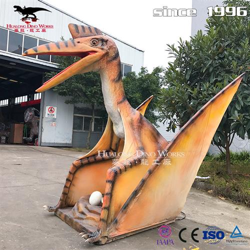 风神翼龙孵蛋恐龙制作工厂会动会叫翅膀煽动栩栩如生大型模型制作