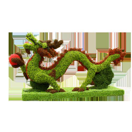 户外龙凤绿雕绿植造型制作城市绿化雕塑摆件景观公园雕塑仿真动物