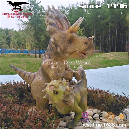 景区商场游乐园恐龙园摆设装饰仿真恐龙模型仿真卡通盖章龙模型.