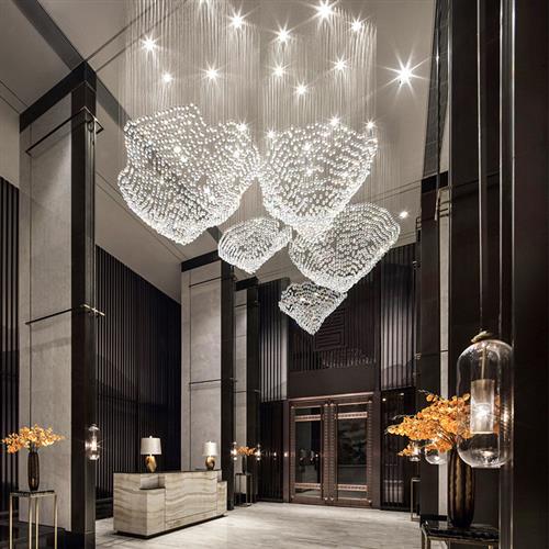 酒店工程灯具水晶吊灯豪华会所售楼部大厅沙盘大型饭店吧台灯