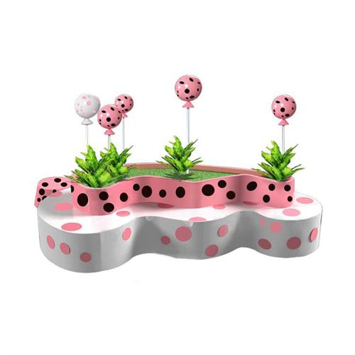 玻璃钢机场椅户外园林景观圆形花池组合树池手指坐凳树池花盆座椅