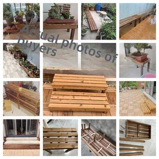 防腐室外实木阳台花架台阶庭院储物架盆景架多层加高台阶台阶