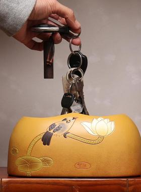 中式陶瓷鞋柜桌面面巾抽纸盒小装饰玄关进门口入户放钥匙收纳摆件