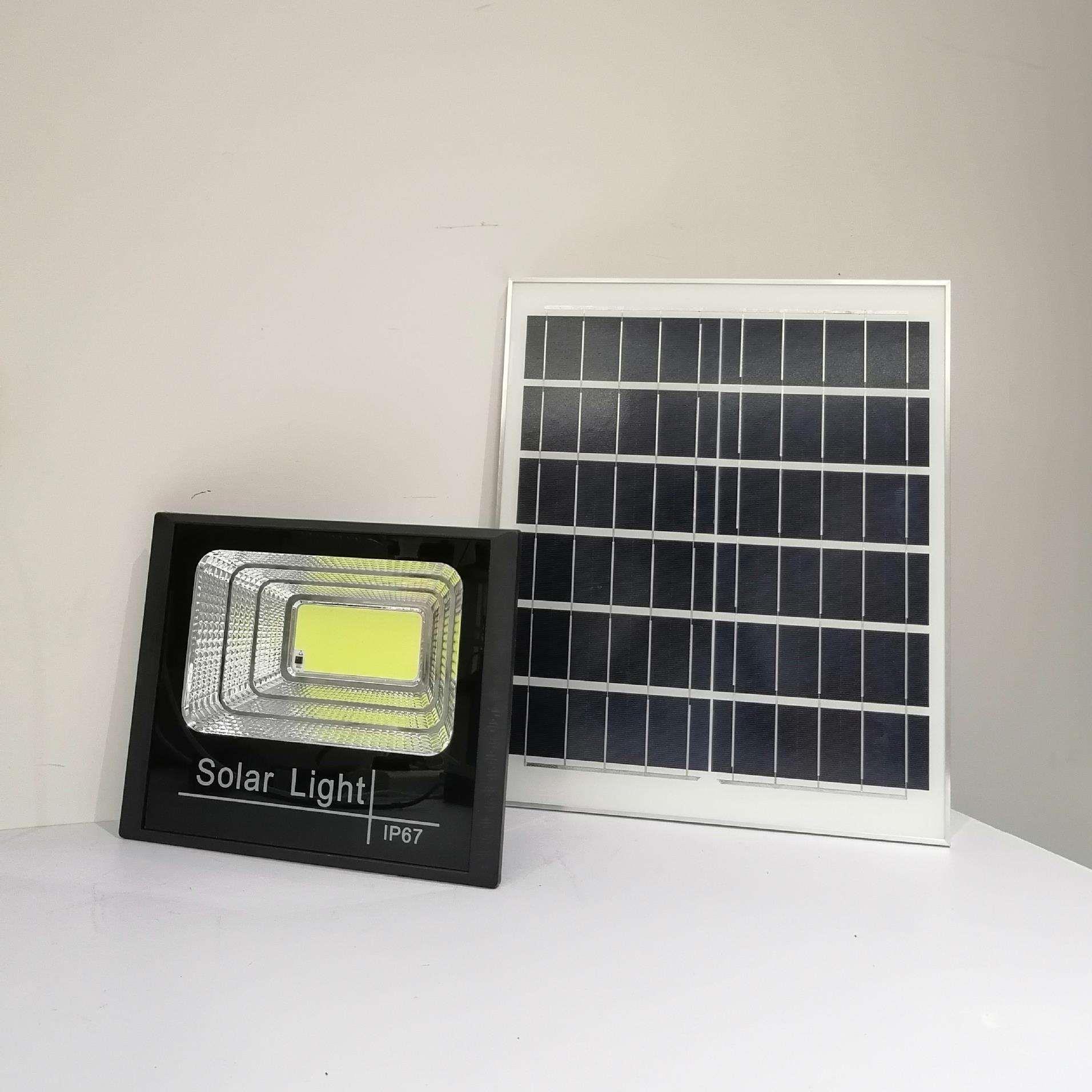 厂家供应太阳能分体式投光灯 户外广告灯 防水高亮COB泛光灯