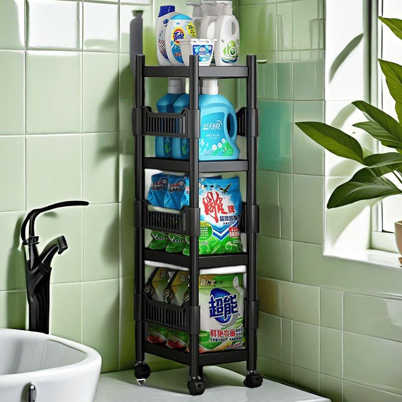 卫生间置物架洗脸池边上浴室脸盆架厕所洗手间架子多层三角落地式