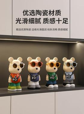 轻奢高档暴力熊存钱罐摆件客厅电视柜酒柜家居装饰品2024新款男孩