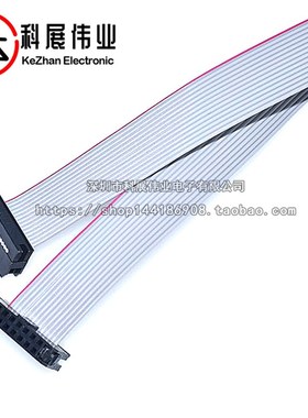 FC-10P/14P/20P 双头线 下载线 JTAG电缆 间距2.0MM 灰色排线20CM