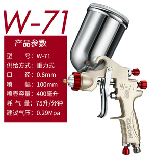 原装吉生W-71油漆喷枪喷漆上壶W77气动工具高雾化喷壶喷漆枪