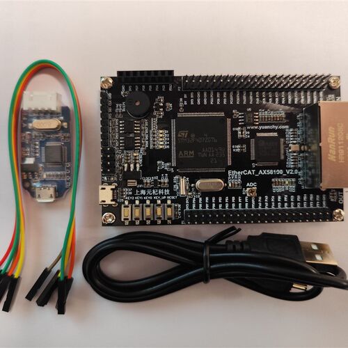AX58100+STM32F407 EtherCAT从站开发板 伺服CIA402学习板