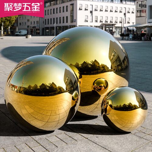304#不锈钢钛金圆球精品1MM空心装饰球金属摆件球度钛金亮光浮球