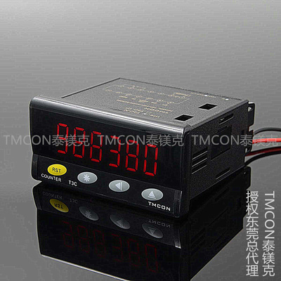 T3C小型多功能i电子式计数器 计米器 脉冲信号输入 36*72面板尺寸
