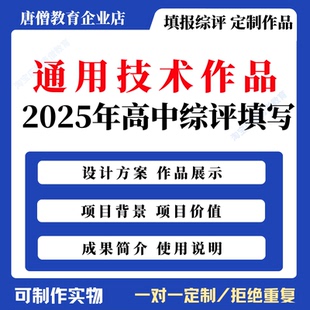 2025年高中通用技术作品设计方案高中综评研究性学习报告高中研究性学习代表成果高中设计方案电子版
