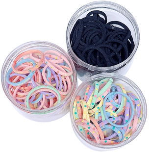 儿童橡皮筋不伤发女童扎马尾发圈高弹力发绳宝宝扎小辫子头绳发饰