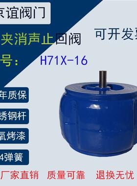 H71X蝶形南瓜式对夹消声止回阀单向逆止水泵用管道单流dn50 65 80