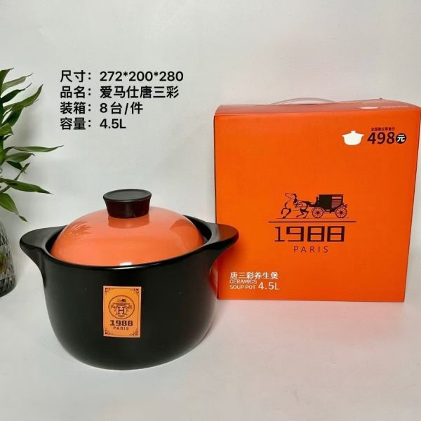 厂促陶瓷砂锅养生煲大容量煲汤锅4.5L6.5养生煲汤锅双耳煲汤陶瓷